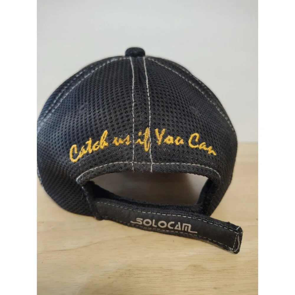 Mathews Solocam Archery Strapback Black Embroidered Hunting Hat Cap Bow 6 Panel
